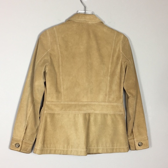 Gap Suede Womens Jacket size XS Tan Cream - Picture 3 of 3